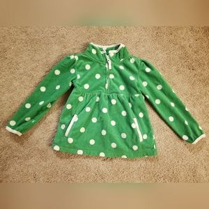 Old Navy Green Polka Dot Fleece 5T
